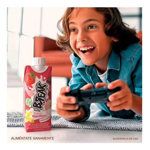 Leche Deslactosada Break Napolitano 330 Ml. 24 Pzs.
