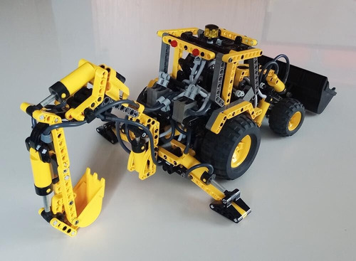 Lego Technic 8455 Back-hoe Loader Escavadeira Usado Compl. 704 Technic (Usado)