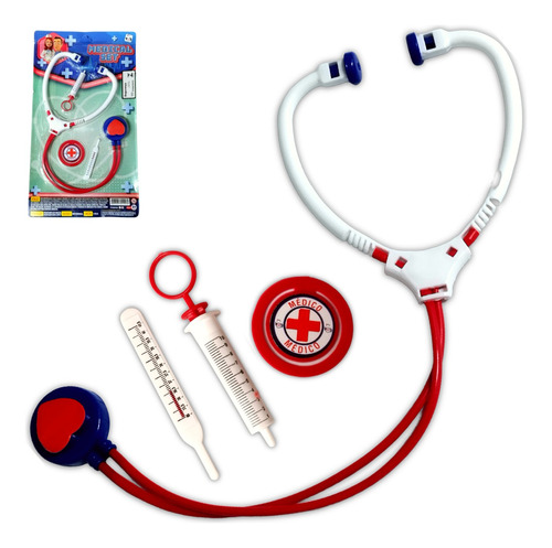 Kit Medico Doutor Brinquedo Infantil Estetoscópio Didático