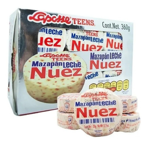 Imagen 3 de 3 de Mazapan Leche Y Nuez Laposse 18 Pzas