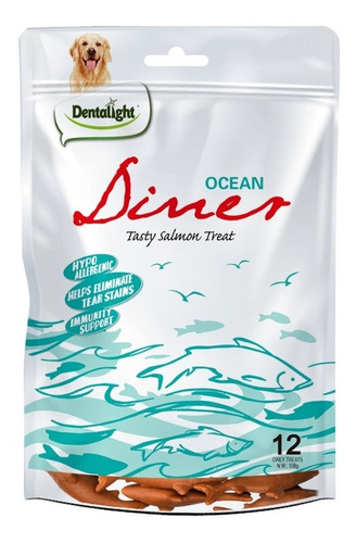 Petisco Hipoalergênico P/ Cães Dentalight Ocean Diner Salmão