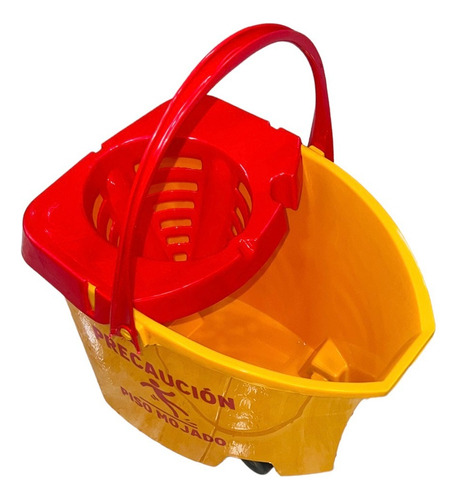 Balde Escurridor 12lts+trapero Color Amarillo