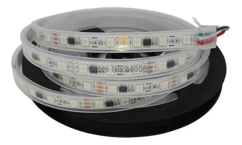 Imagem 1 de 6 de Fita Led Ws2811 12v 300l Ip67 5m Alto Brilho Central Ajk Vu