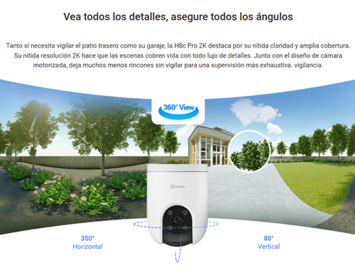 Cámara Seguridad 360° Wifi H8c Pro 2k Vigilancia Ezviz