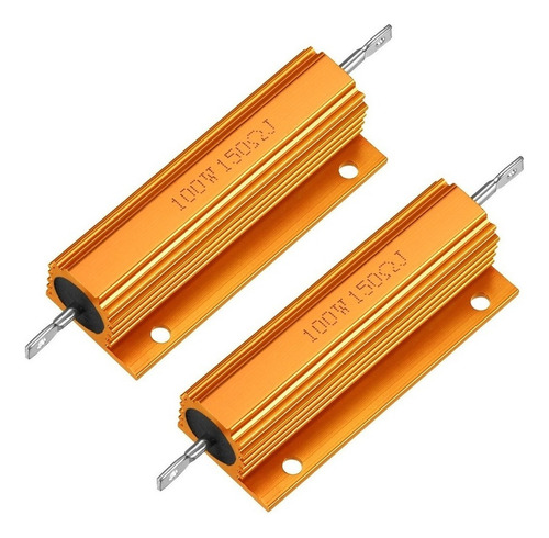 2 Resistencias De Carcasa De Aluminio 100w 150 Ohm Bobinadas
