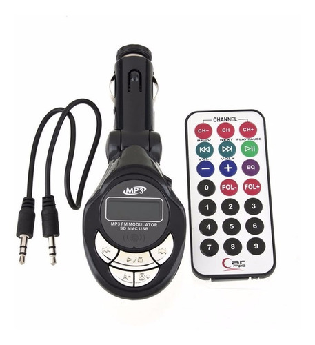 Transmisor Fm Inalambrico Con Control Mp3 Usb Sd Aux 3.5 Mm