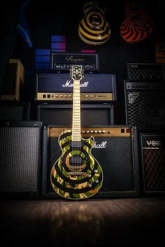Guitarra Epiphone Les Paul Custom Zakk Wylde Bullseye Camo