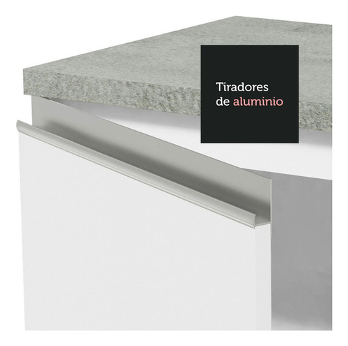 Cocina Integral Completa Modular Madesa Glamy 260cm Color Blanco