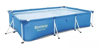 Alberca estructural rectangular Bestway 56404 con capacidad de 3300 litros de 3m de largo x 2.01m de ancho azul