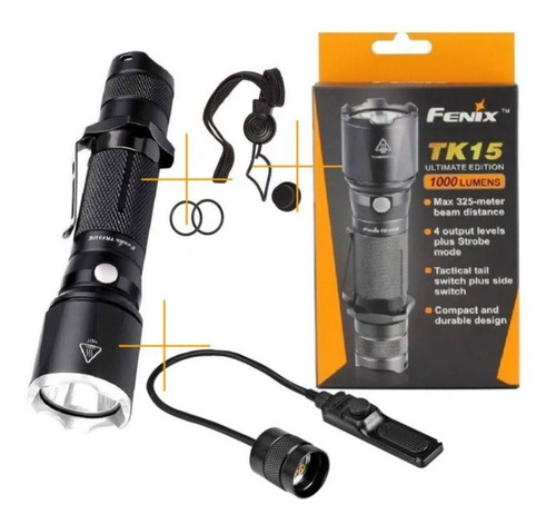 Imagen 2 de 9 de Linterna Fenix Tk15ue Led Cree Switch Remoto 1000 Lume Mano