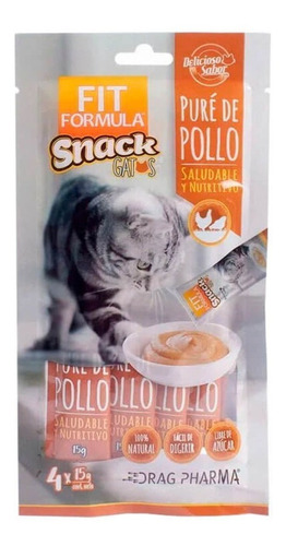 Fit Snack Puré Pollo Para Gatos