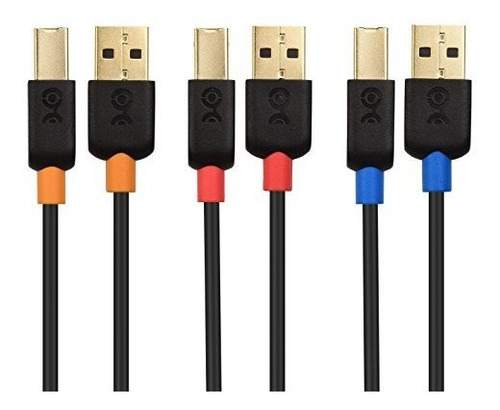 Cable Matters 3-pack Usb 2.0 A A B Cable De Impresora Usb -