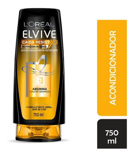 Acondicionador L'oréal Elvive Caida Resist X3 Nutr Int 750 M