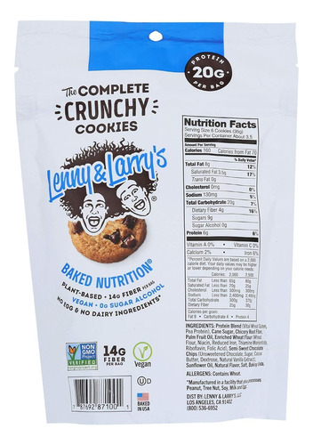 Lenny & Larrys The Complete Crunchy Cookies, Chispas De Choc