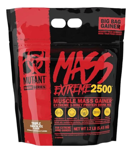 Mutant Mass Extreme 2500 12 Libras Chocolate