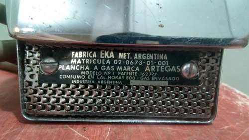 Plancha De Ropa A Gas Con Su Regulador A Garrafa (Usado)
