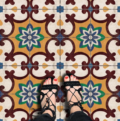 Plancha Vinilo Lamina Azulejo Mosaico Adhesivo 1 X 0.70 Mts Color 38. Toledo