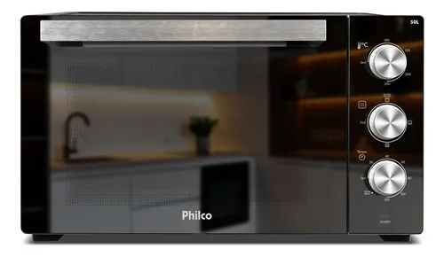 Forno Elétrico Philco 50l Cinza Espelhado Full Glass PFE50PE 127V