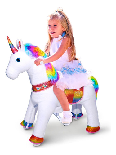Wonderides Ride On Rainbow Unicorn Horse, Mongrafiando El Ju