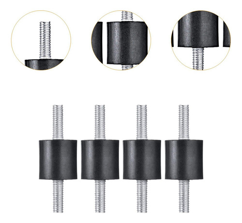 De 4 Piezas De Soportes Aisladores Antivibración De M6