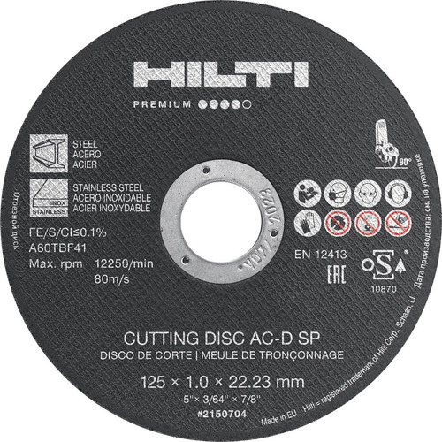 Disco De Corte Para Metal 1mm Premium Hilti 