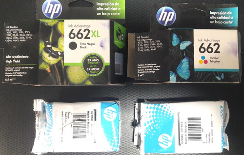 Cartuchos Hp 662 Caja Abierta