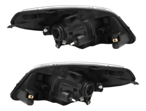 Farol Sandero 2012 A 2014 Foco Simples Mascara Negra