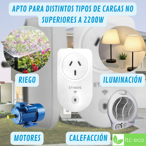 Imagen 5 de 9 de Enchufe Toma Inteligente Wi Fi App Smart Life 10a 2200w 24hs