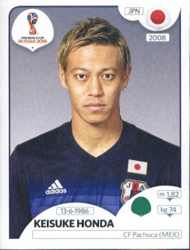 Lámina Album Mundial Rusia 2018 /  Keisuke Honda 666