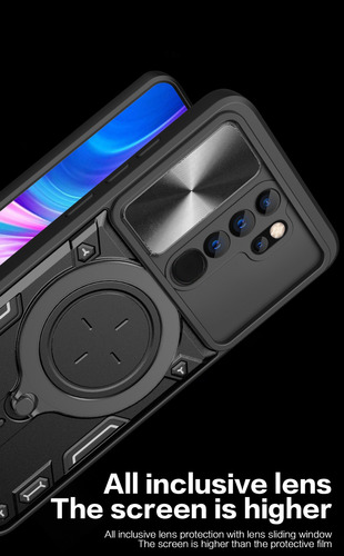 Funda Para Redmi Note 8 Pro Jiashang Uso Rudo Anillo + Tapa Morado Jiashang