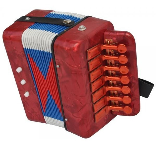 Acordeon Infantil Memphis Stp102r 2 Bajos / 7 Teclas