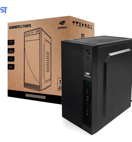 Gabinete Micro-atx C3tech Mt-31bk Com Fonte 200w Preto