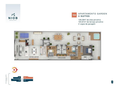 Imagem 8 de 30 de Cobertura Com 3 Dormitórios À Venda Com 3791.81m² Por R$ 1.466.440,00 No Bairro Hugo Lange - Curitiba / Pr - Niob Graciosa - 921951