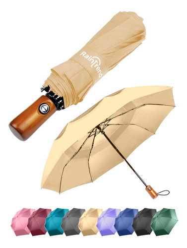 Paraguas Premium Para Lluvia Paraguas De Viaje A Prueba De V