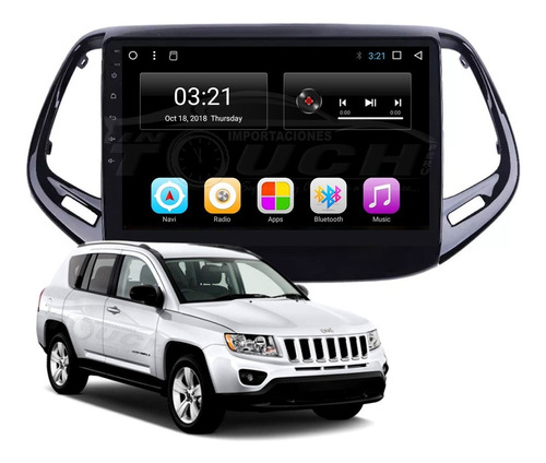 Auto Radio Android Jeep Compass 2017-2019 2gb + 32gb