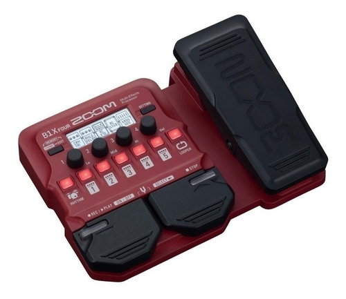 Imagen 2 de 6 de Pedal de efecto Zoom B1X Four rojo