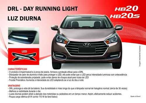 Luz Diurna Day Light Hyundai Hb20 2018 Sem Farol Milha