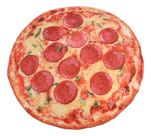 Alfombra Redonda Con Diseño De Pizza Para Niños Pequeños Y B