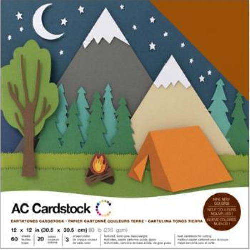 American Crafts Kit De Cardstock Kit Earthtones - 60 Folhas