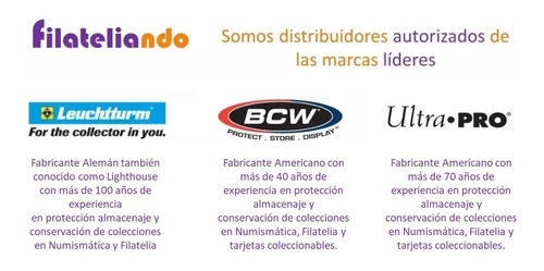 10 Micas Hojas Bcw Para Billetes 3 Espacios Para 30 Billetes