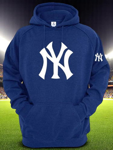 Sudadera New York Yankees Mlb Hoodie Capucha Con Cangurera