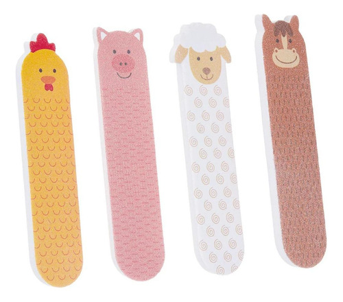 Kit Lixas De Unha Infantil Fazendinha 4 Unidades Multicor Buba Multicor