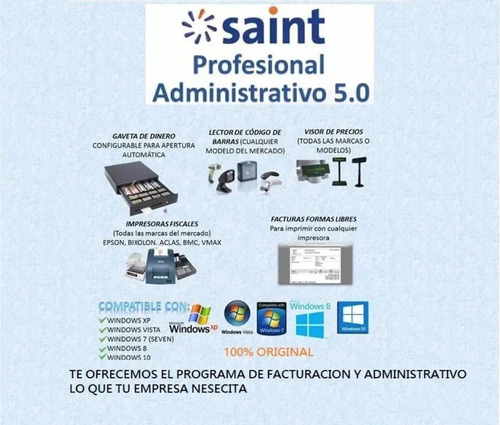 Pack Sistema Facturación Inventario Saint 5 + Valery 2 En 1