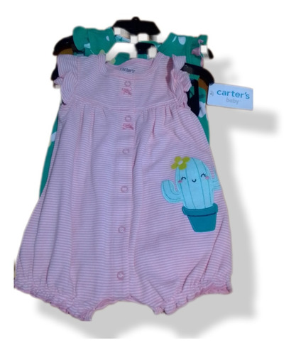 Set De 2 Rompers Con Estampado Carter's - 6meses