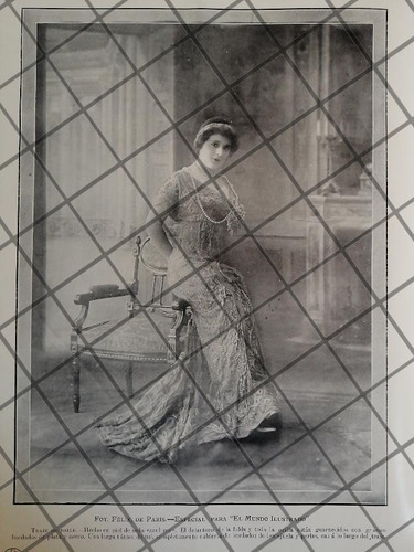 Cartel Antiguo 1910 Vestidos De Lujo Casa Felix De Paris 17