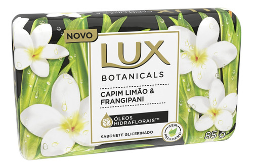 Sabão em barra Lux Glicerinado Capim-Limão & Frangipani Botanicals de 85 g