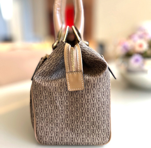 Bolsa Victor Hugo Original Marrom-claro Monograma Níquel Nude