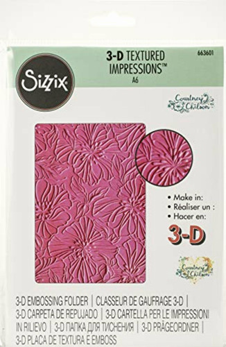 Sizzix B07p8m5d2m Sizzix Carpeta Textured Impressions 3-d