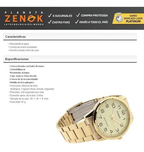 Casio mtp cheap v001g