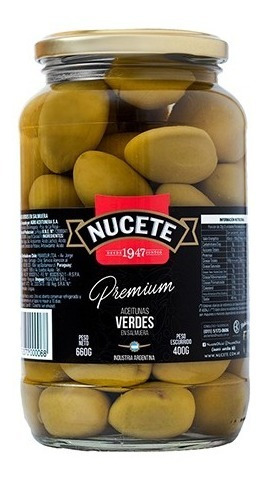 Aceitunas Verdes Premium Nucete 660 Gr